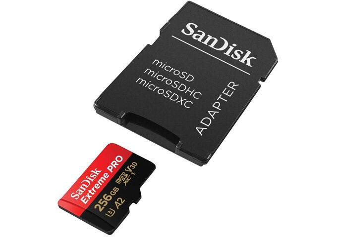 Sandisk Extreme PRO microSDXC 256GB + SD Adapter + 2 year