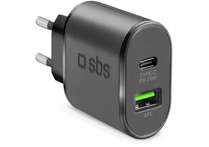 SBS Power Delivery Charger 25W, USB + USB-C