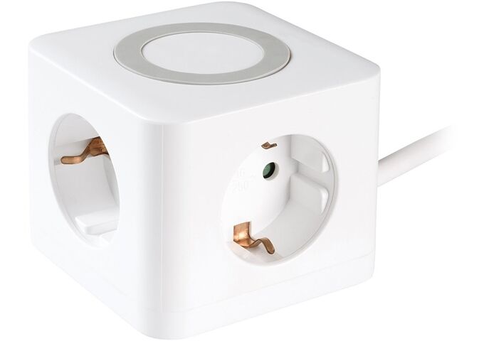 Vivanco Steckdosenwürfel PC 3W3USB Weiss