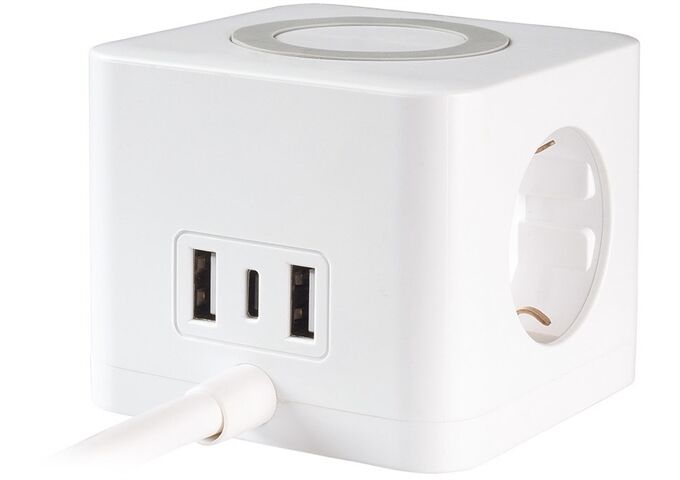 Vivanco Steckdosenwürfel PC 3W3USB Weiss