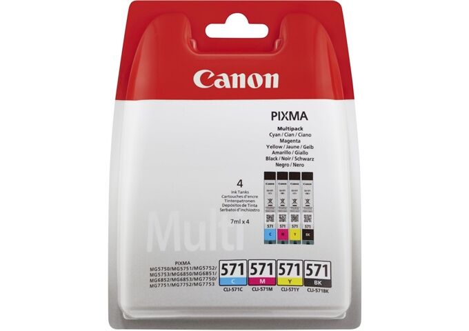 Canon CLI-571 C/M/Y/BK 4er Pack MULTI BL w/o SEC
