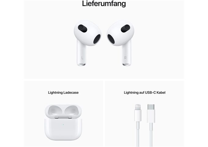 Apple AirPods (3. Generation) mit Lightning Ladecase