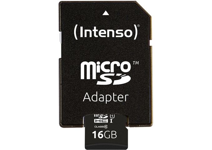 Intenso Micro SD Card 16GB UHS-I inkl. SD Adapter