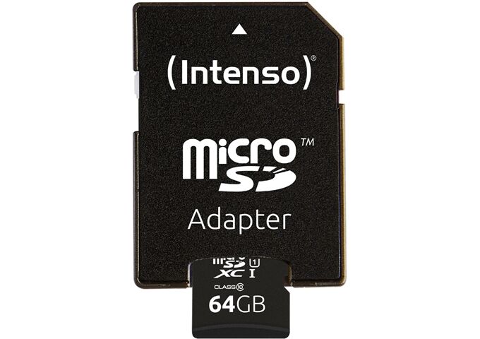 Intenso Micro SD Card 64GB UHS-I inkl. SD Adapter